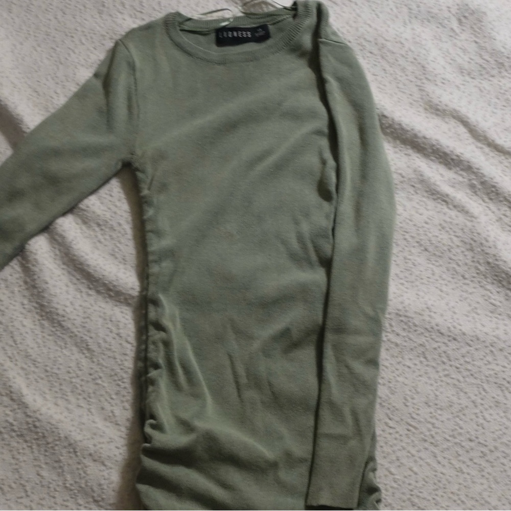 Lioness Olive Green Long Sleeve Dress